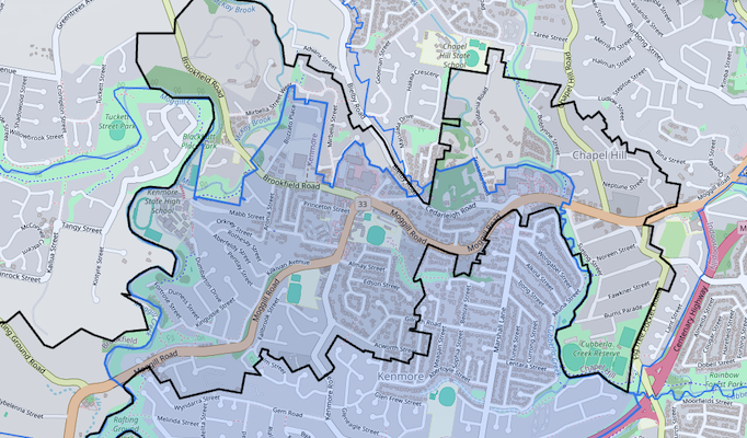 Map of Kenmore in the KSS catchment suburb guide